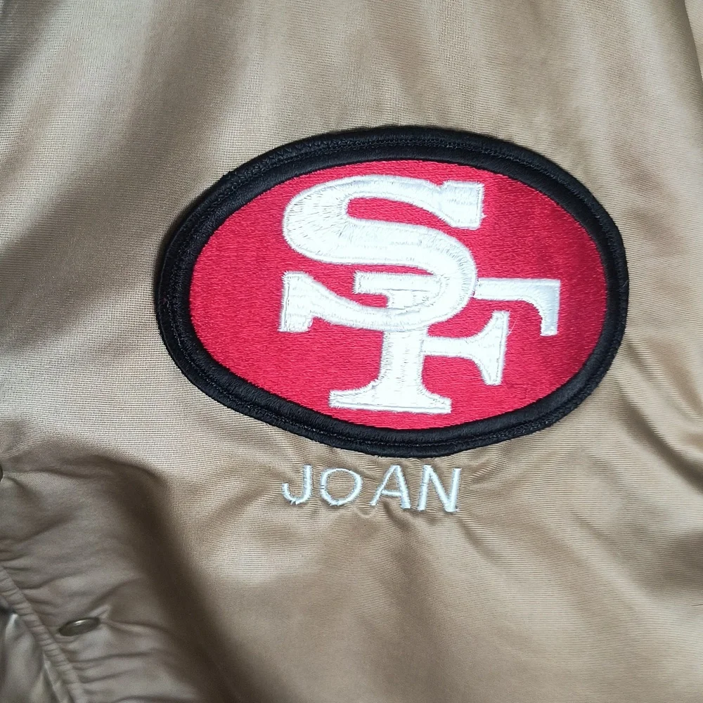 VTG NFL Super Bowl 19 Champions San Francisco 49ers Gold Bomber Starter Jacket - Picture 5 of 17